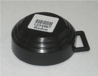 Black radon detector puck